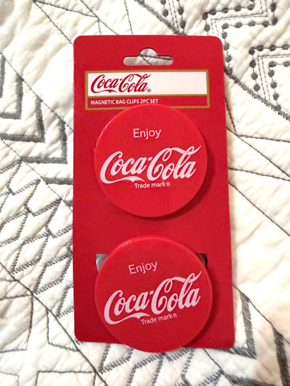 2pc Coca Cola Magnetic Bag Clips