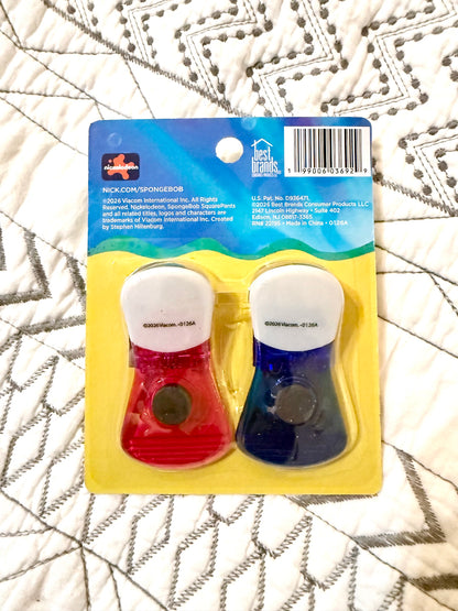 2pc Sponge Bob Squarepants Magnetic Bag Clips