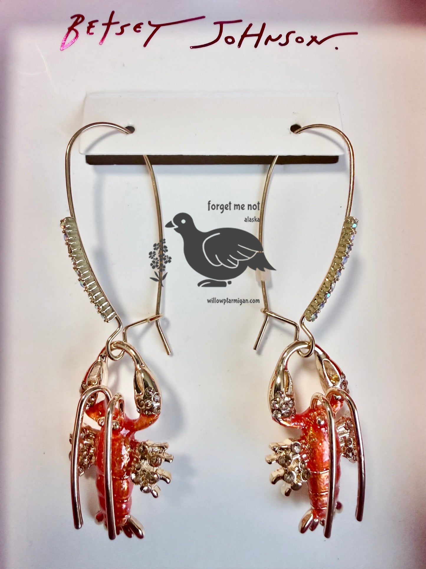 Betsey Johnson Lobster Earrings