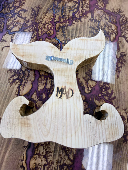 Whale Tail Lichtenberg Wood Burn Resin Wall Decor MAD