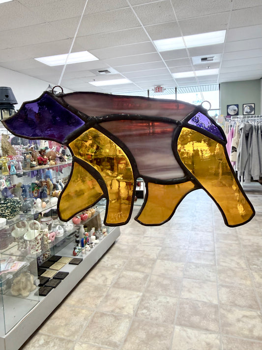 Alaska Bear Stained Glass AKR