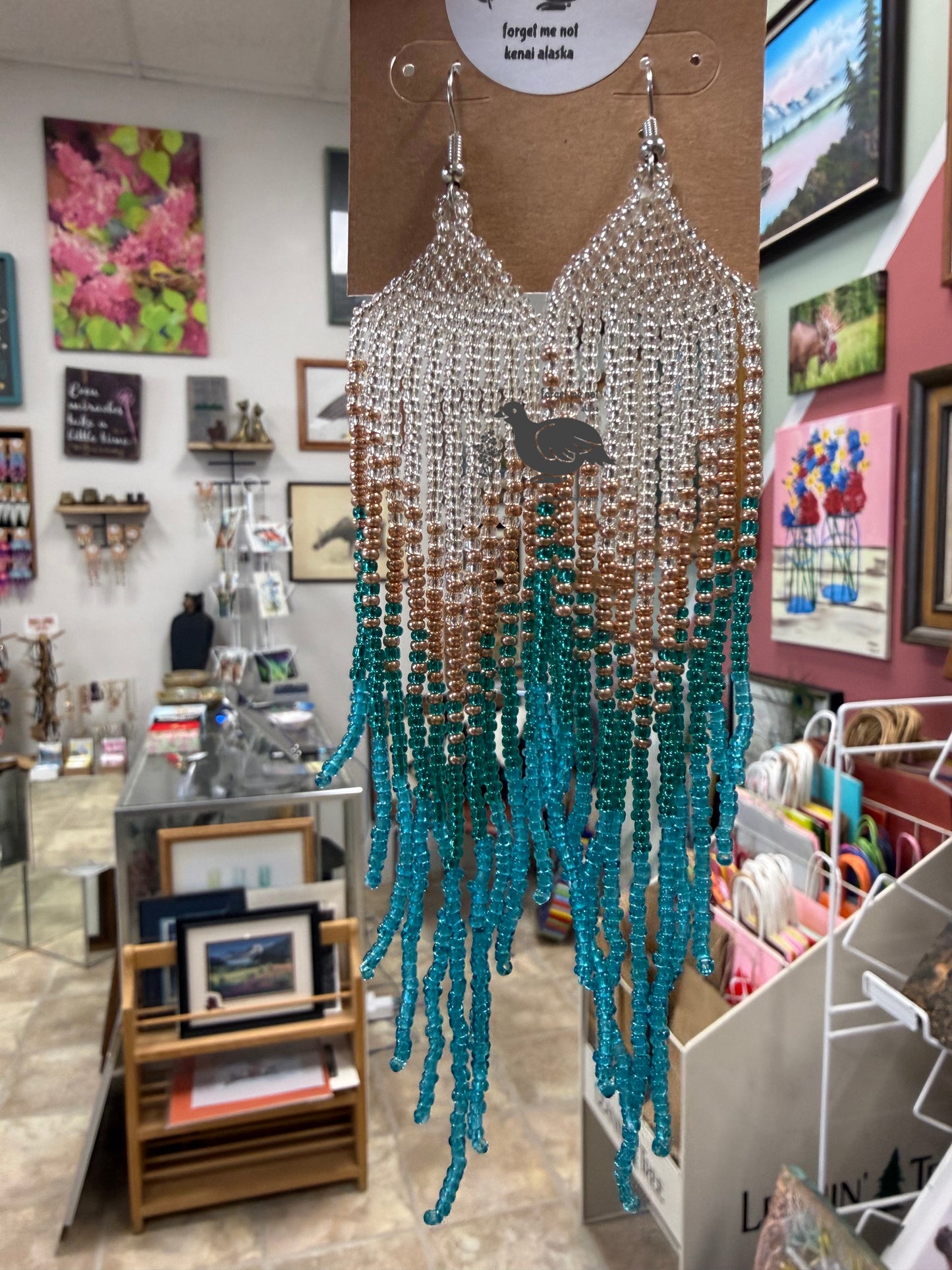 Alaska Eklutna Glacier Waters Bead Earrings