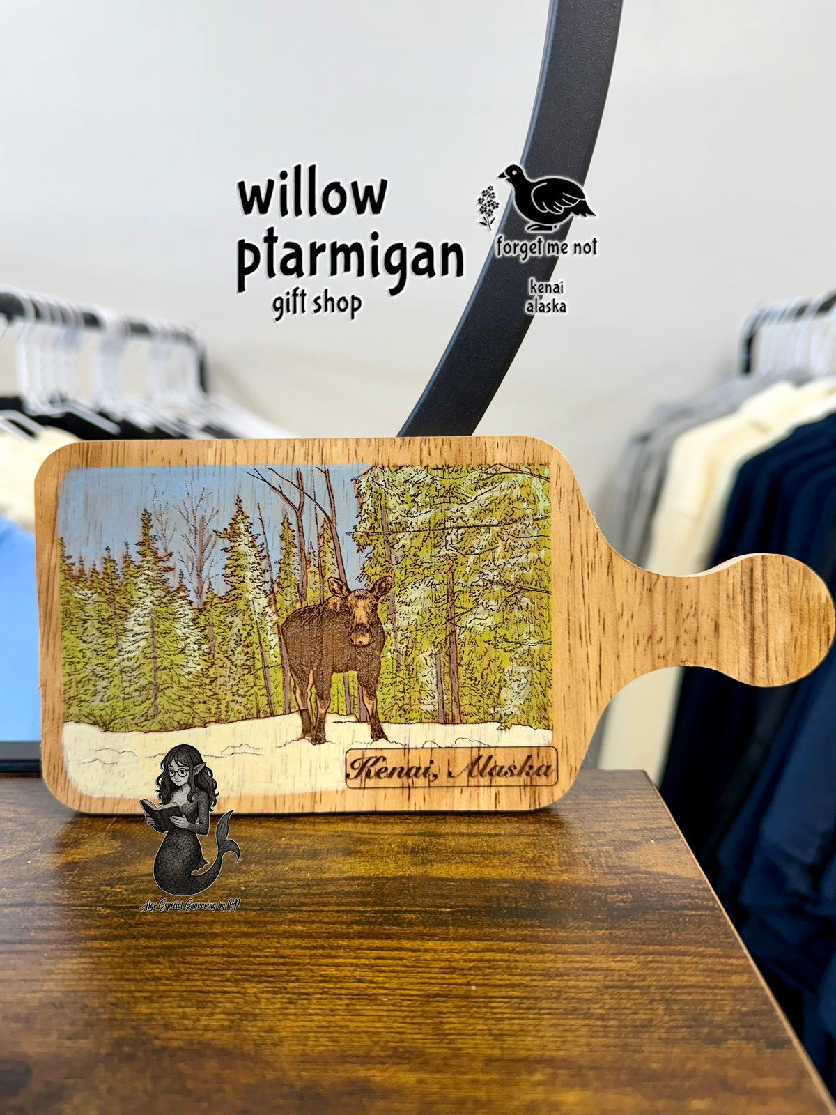 Mini Wood Cutting Board Kenai Alaska Decor, 3 Styles AEE