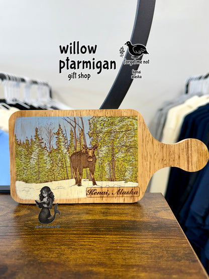 Mini Wood Cutting Board Kenai Alaska Decor, 3 Styles AEE