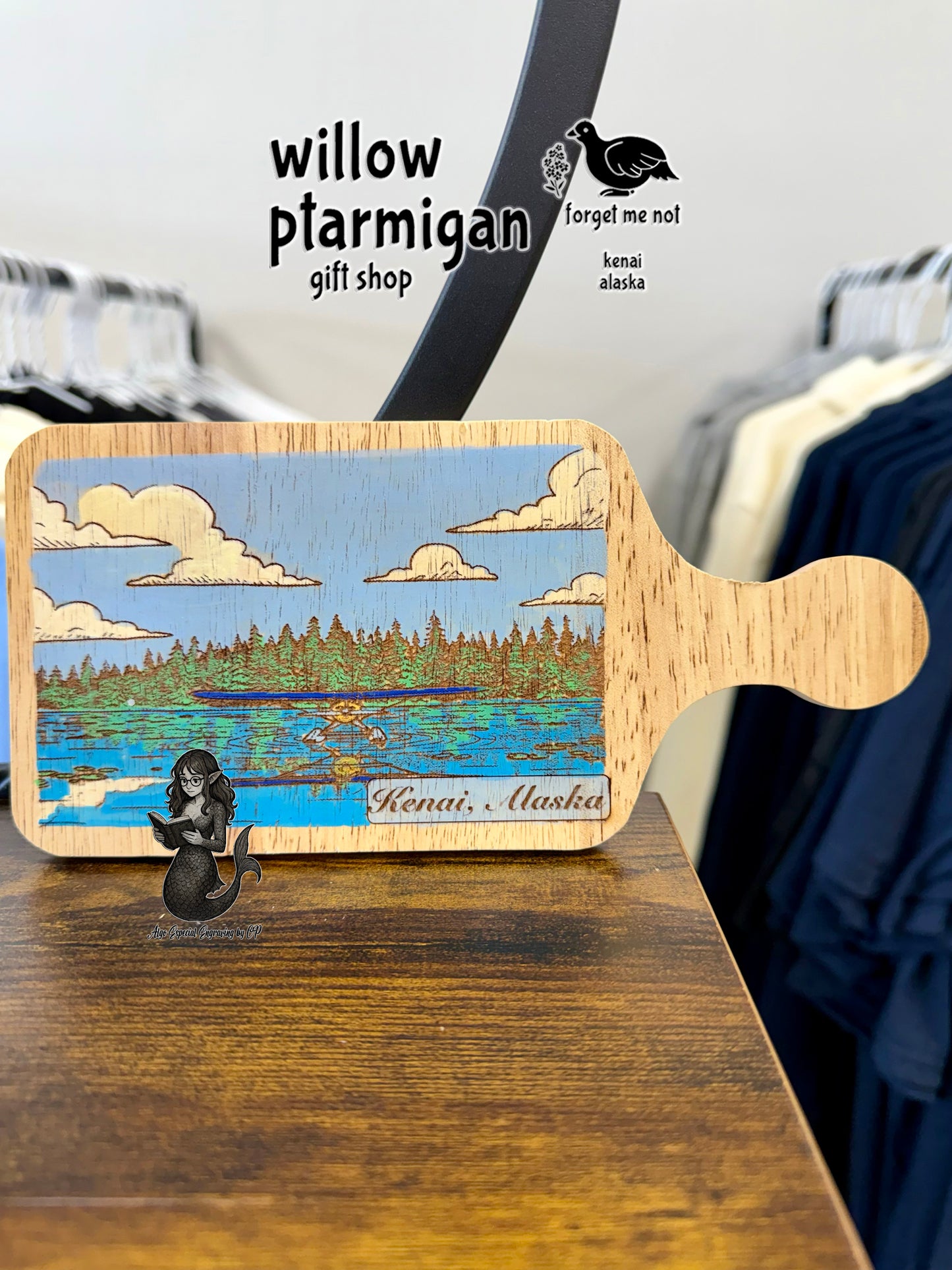 Mini Wood Cutting Board Kenai Alaska Decor, 3 Styles AEE