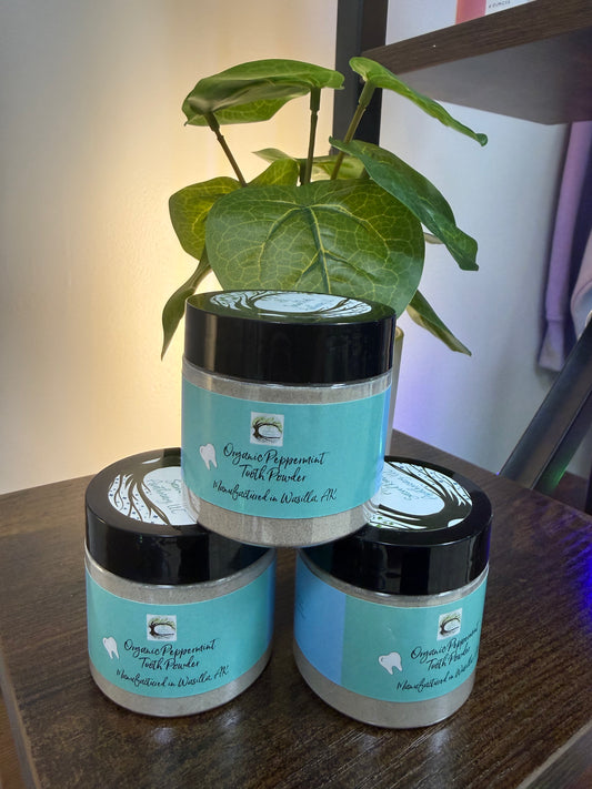 Organic Tooth Powder, Peppermint AKSRA
