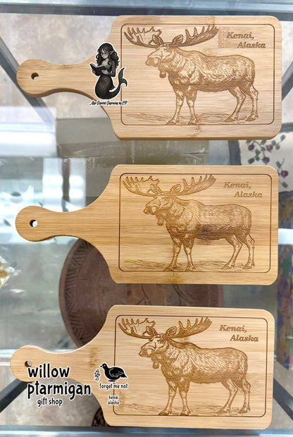 Wood Cutting Board Kenai Alaska, 2 Styles AEE