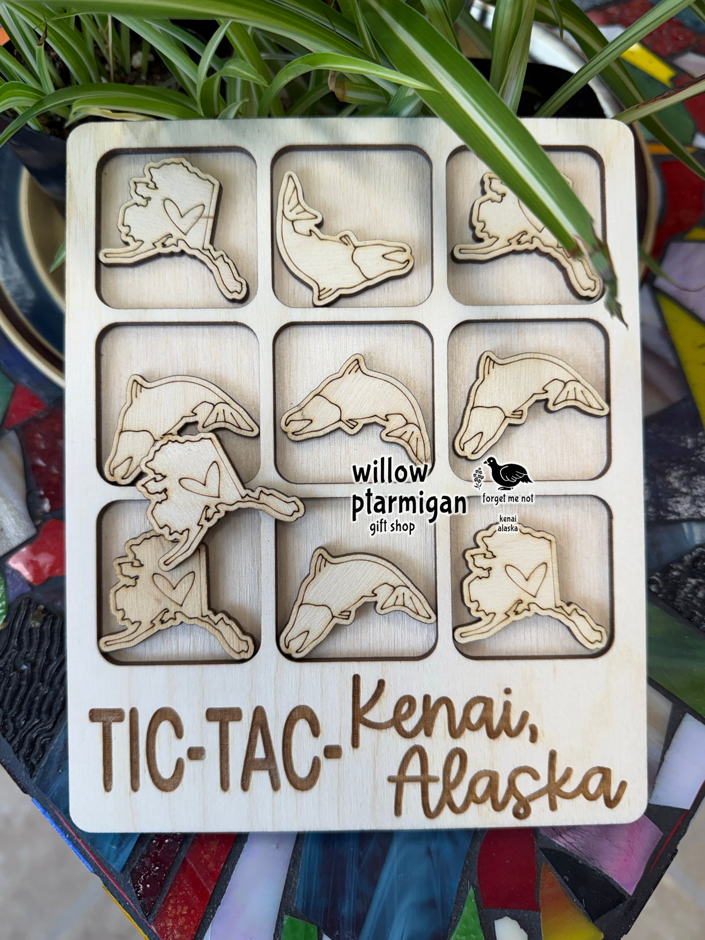 Alaska Salmon Fish Tic-Tac-Toe Game, Kenai
