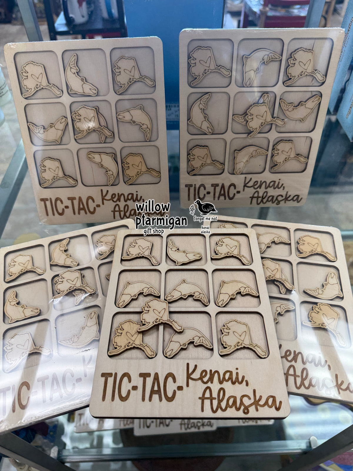 Alaska Salmon Fish Tic-Tac-Toe Game, Kenai