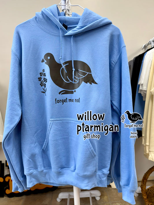 Forget Me Not Ptarmigan Alaska Hoodie