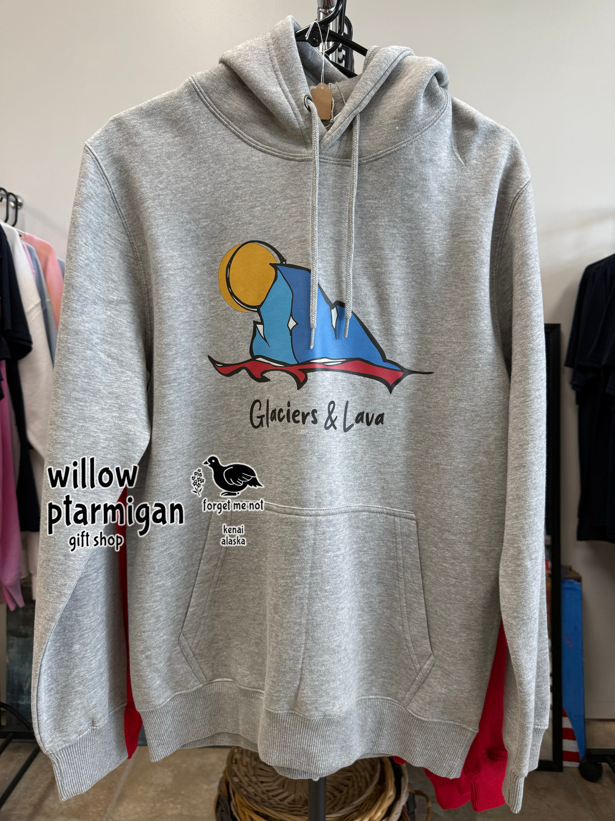 Glaciers & Lava Graffiti Logo Alaska Hoodie