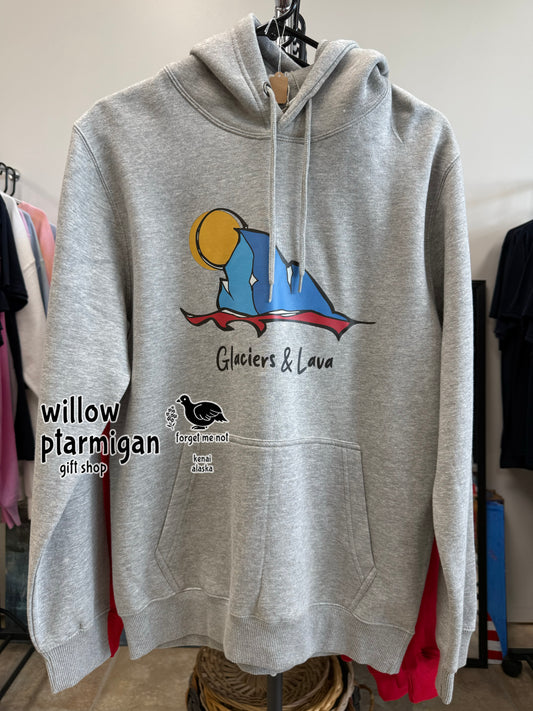 Glaciers & Lava Graffiti Logo Alaska Hoodie