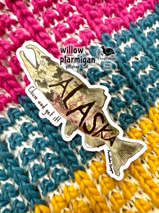 Alaska Chum and Get It Silver Salmon Sticker PAK