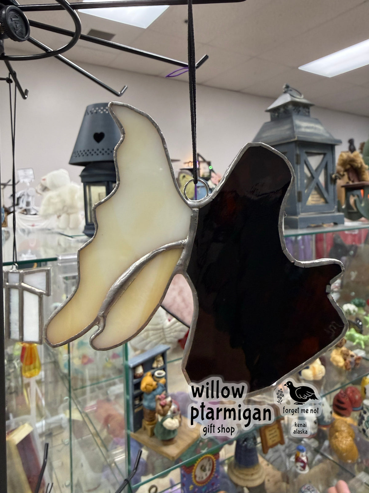 Alaska Moose Stained Glass Art Suncatcher AKR