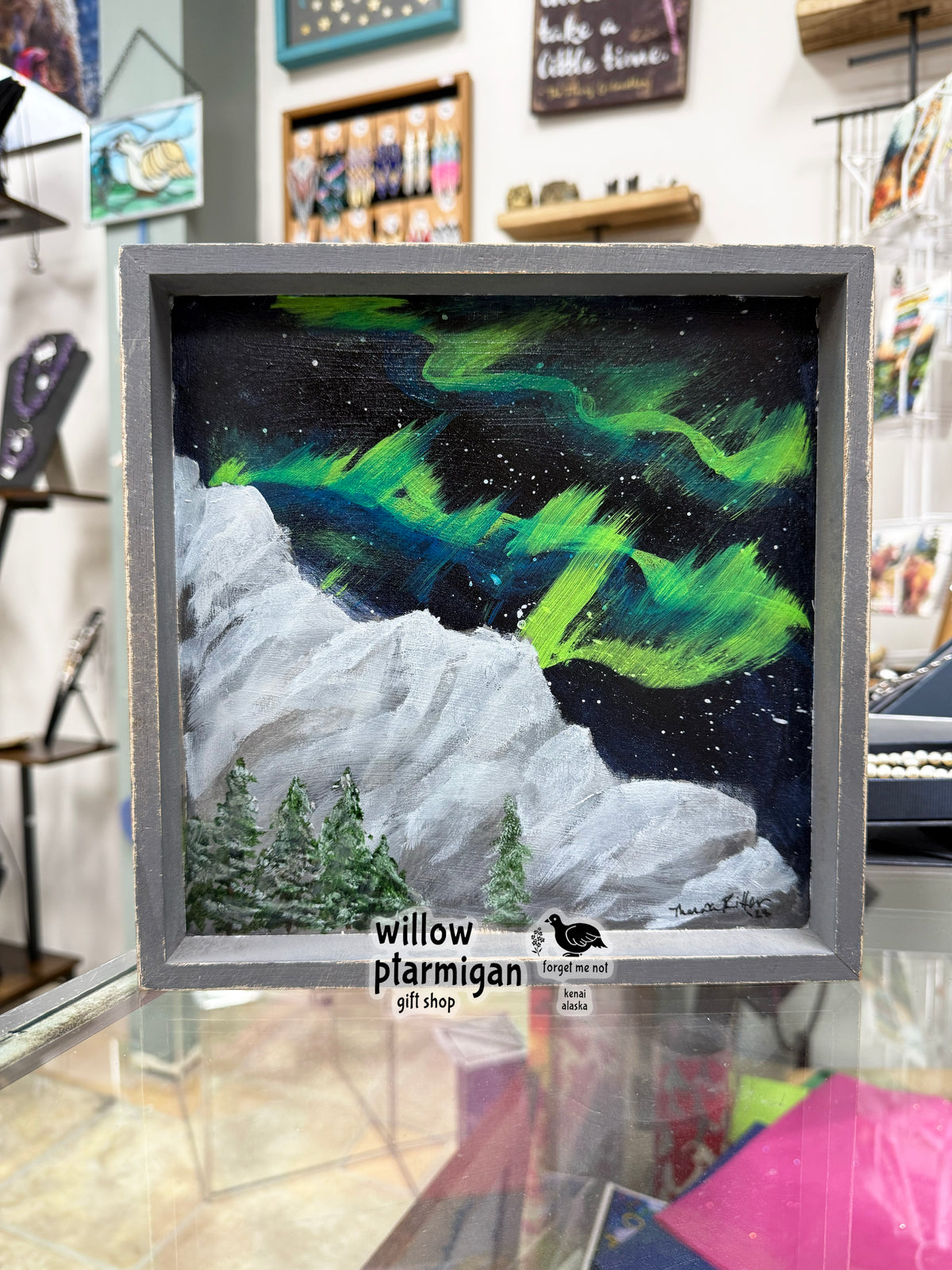 "Northern Wonder #5" Acrylic on Wood Painting OMCH