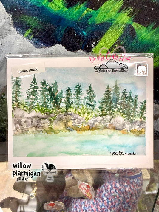 Alaska Notecard "Blackstone Bay Whittier" Blank OMCH