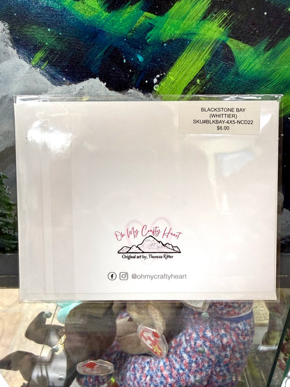 Alaska Notecard "Blackstone Bay Whittier" Blank OMCH