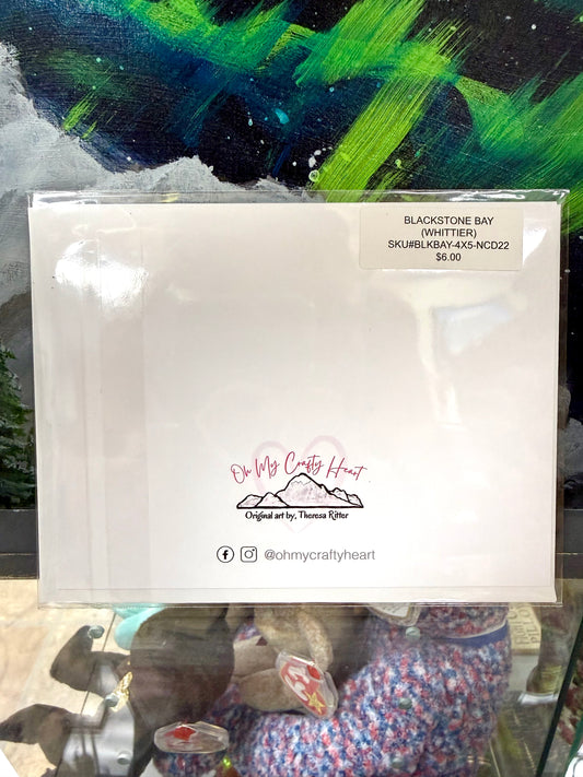 Alaska Notecard "Blackstone Bay Whittier" Blank OMCH