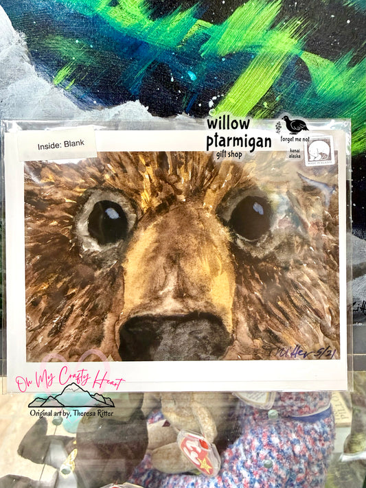 Alaska Notecard "Hugo" Bear, Blank OMCH