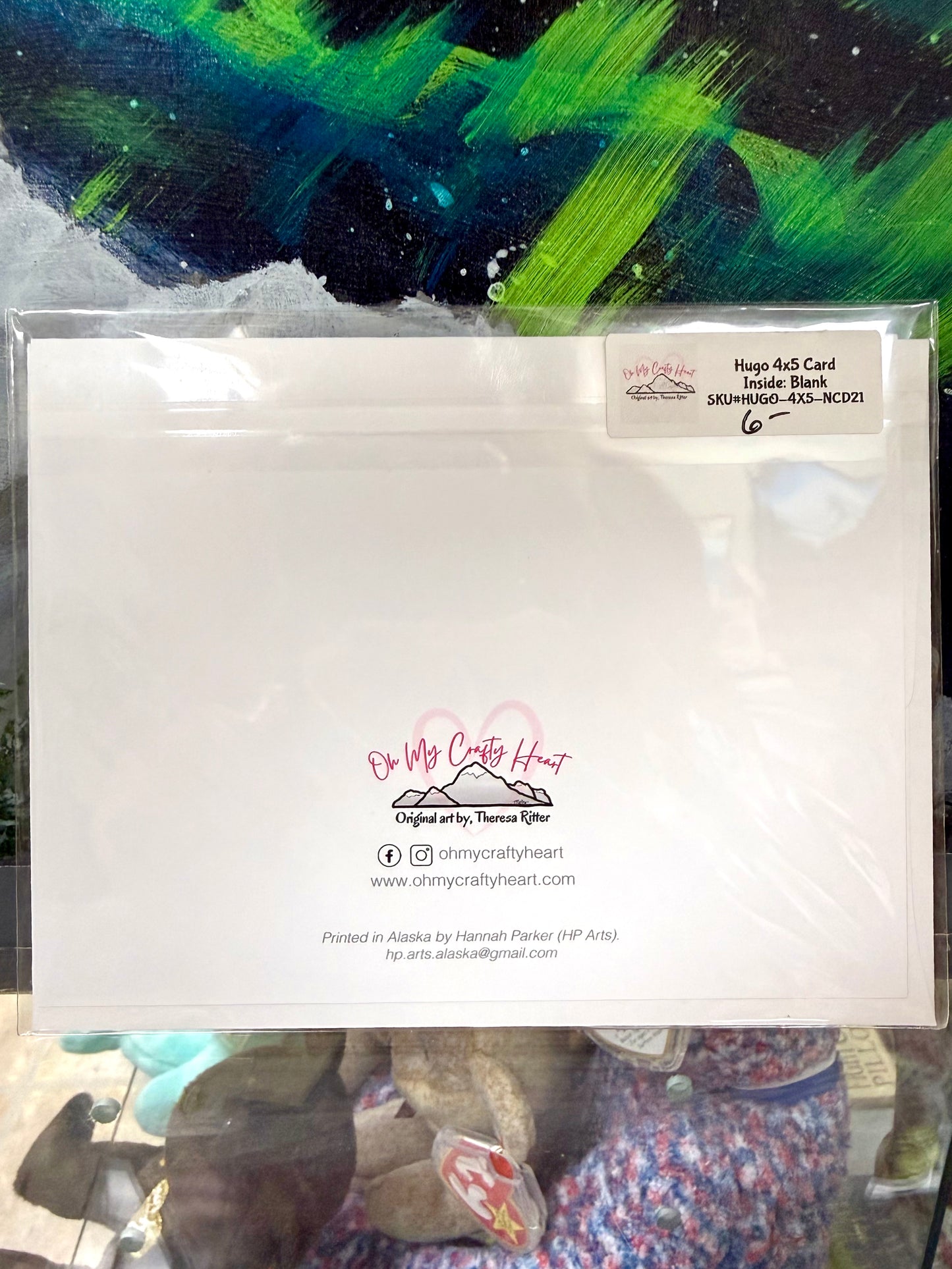 Alaska Notecard "Hugo" Bear, Blank OMCH