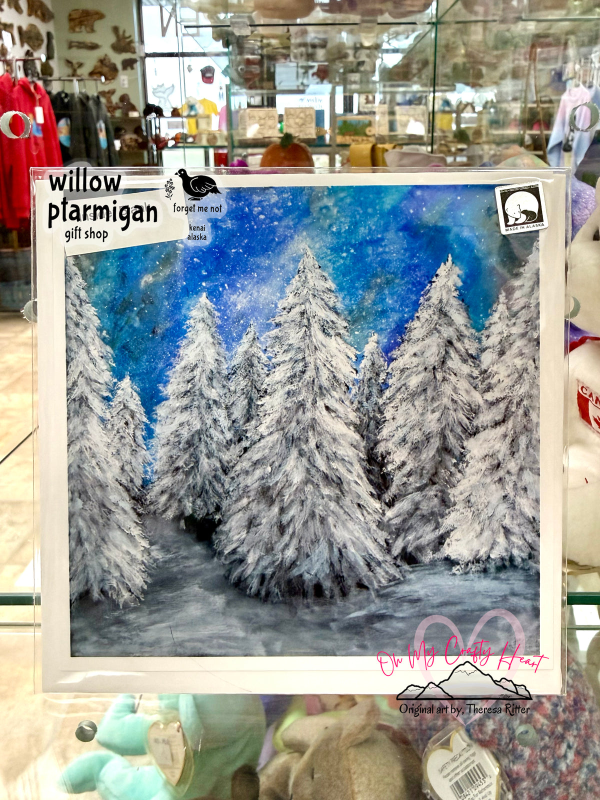 Alaska Notecard "Snowy Trees", Blank OMCH