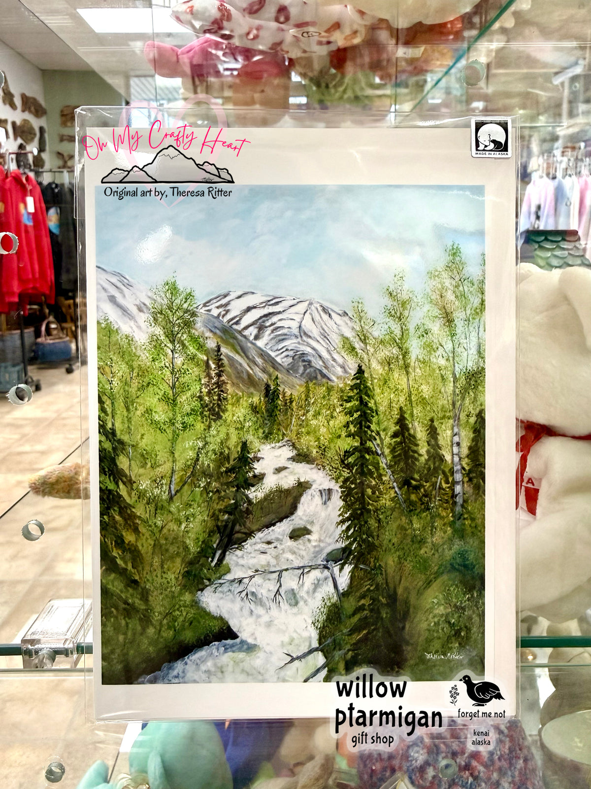 Alaska Notecard "Russian River Springtime", Blank OMCH