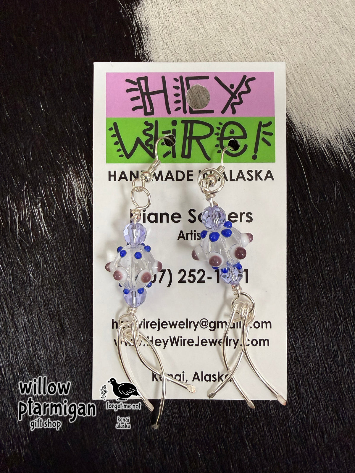 Jellyfish Wire Wrap Dangle Earrings HW