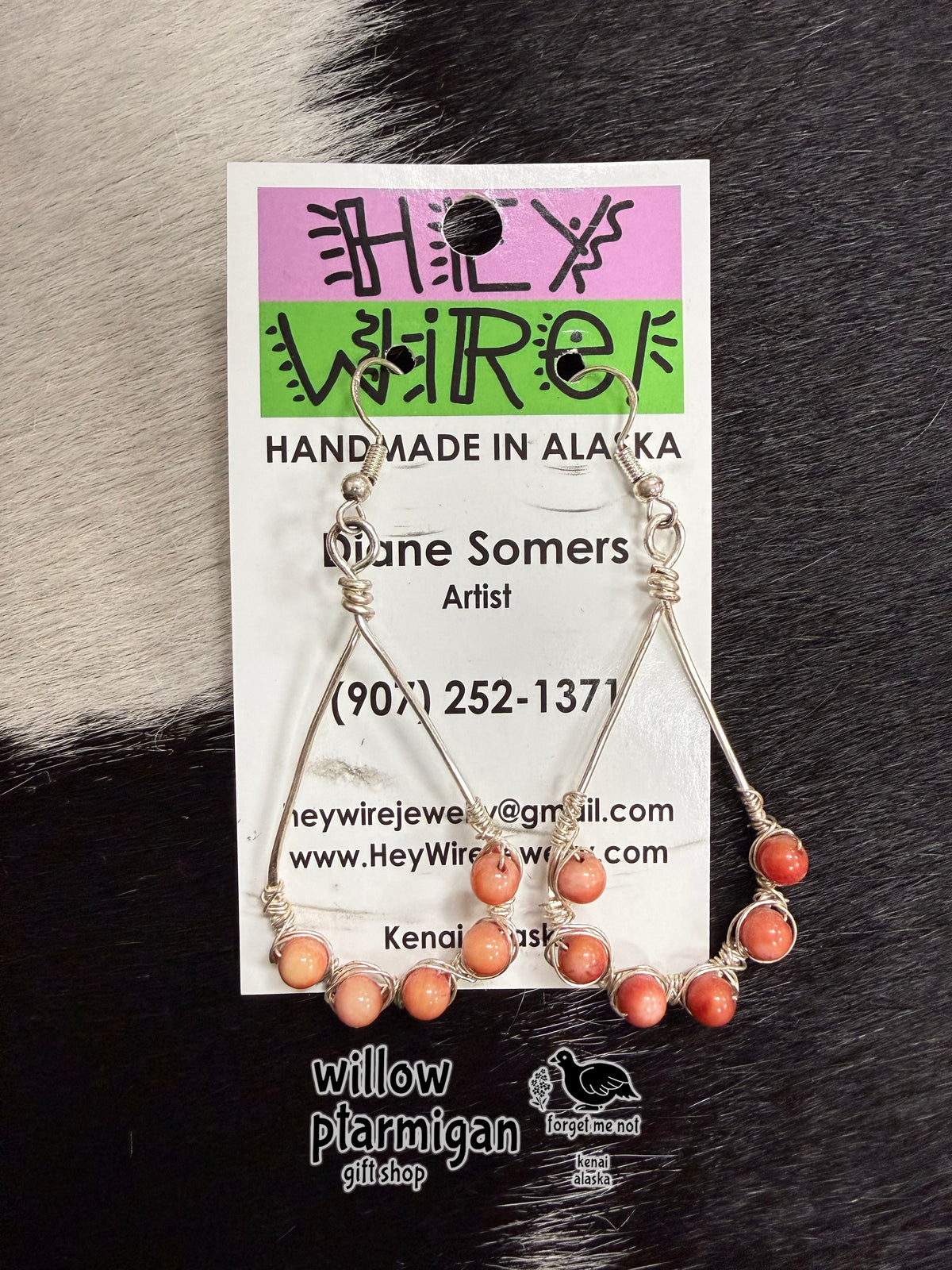 Drop Wire Wrap Dangle Earrings, 3 Colors HW