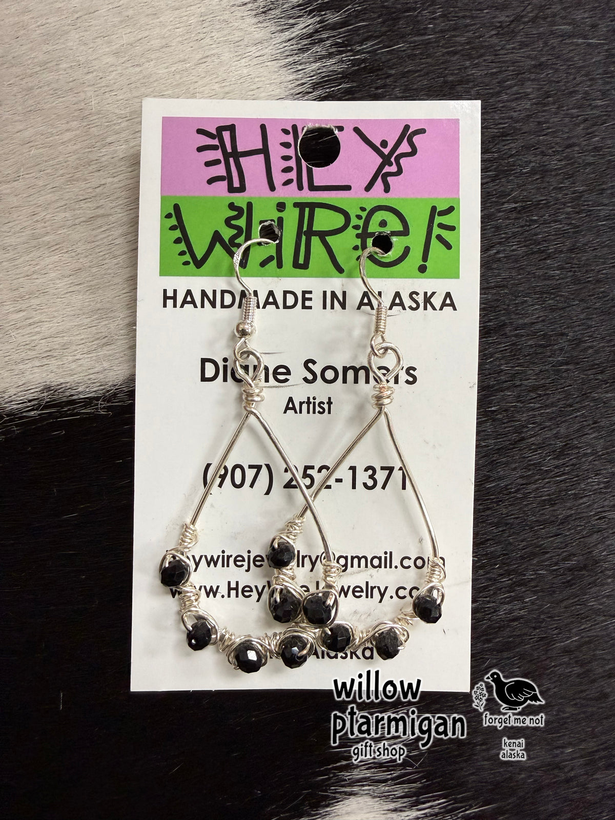 Drop Wire Wrap Dangle Earrings, 3 Colors HW