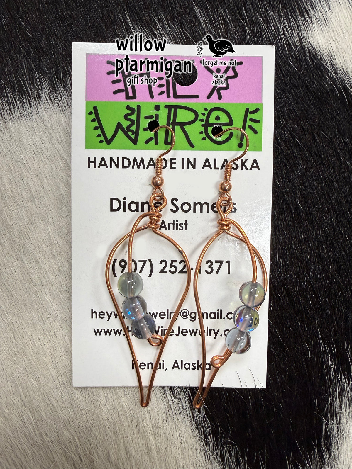 Marquise Tri Bead Wire Wrap Dangle Earrings, 3 Styles HW
