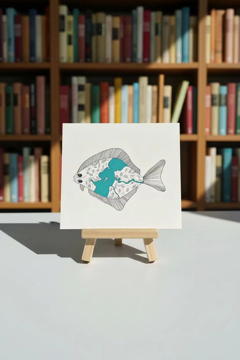 Halibut Cook Inlet Print w/ Easel PAK