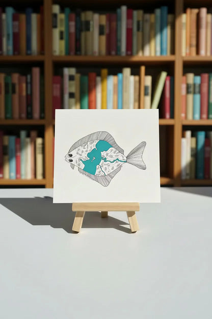 Halibut Cook Inlet Alaska Print w/ Easel PAK