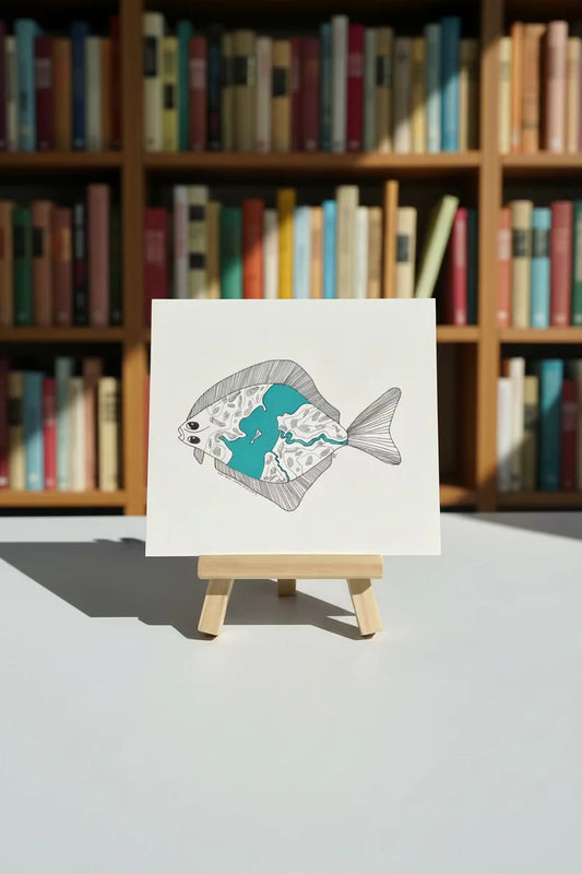 Halibut Cook Inlet Print w/ Easel PAK