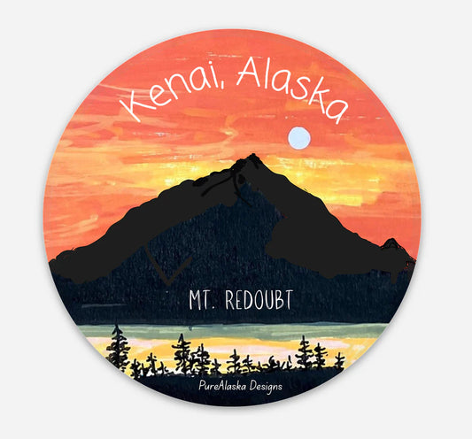Mt Redoubt Kenai Alaska Sticker PAK