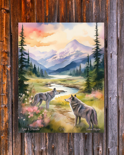 Ajax & Cressida, Two Wolves in the Wilderness II. Print