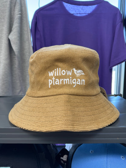 Alaska Willow Ptarmigan Corduroy Bucket Hat, 4 Colors