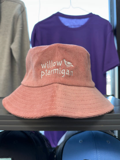 Alaska Willow Ptarmigan Corduroy Bucket Hat, 4 Colors
