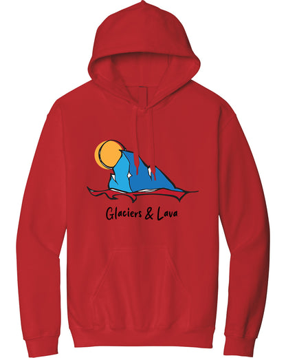 Glaciers & Lava Graffiti Logo Alaska Hoodie