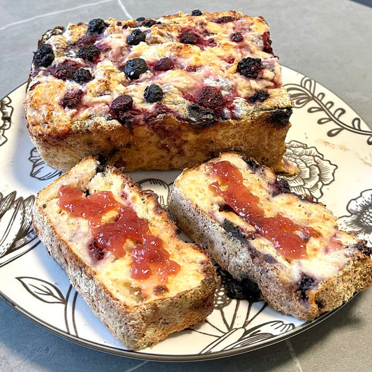 Greek Yogurt Berries Bread Loaf