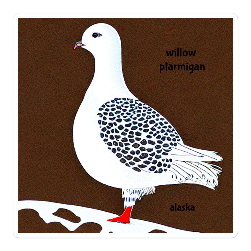 Willow Ptarmigan Alaska Stickers