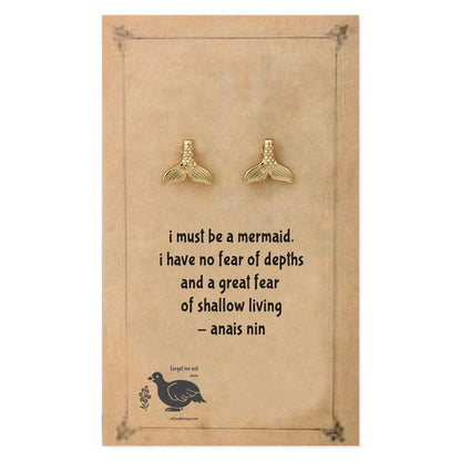 Mermaid Tail Stud Earrings