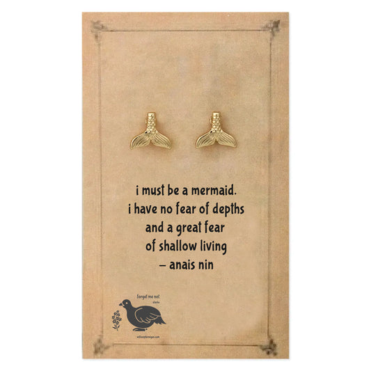 Mermaid Tail Stud Earrings