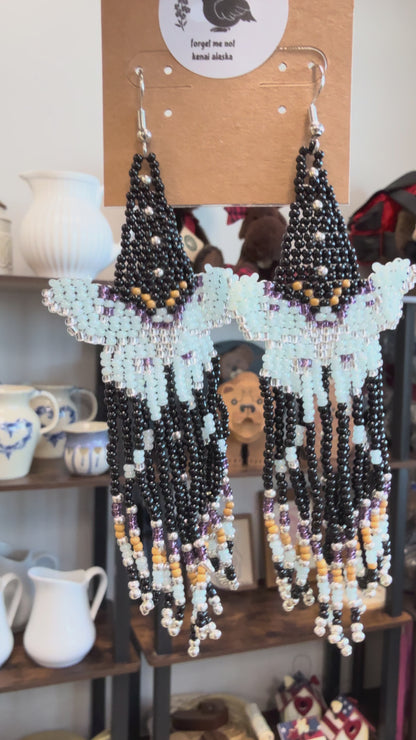 Alaska Cabbage White Butterfly Bead Earrings