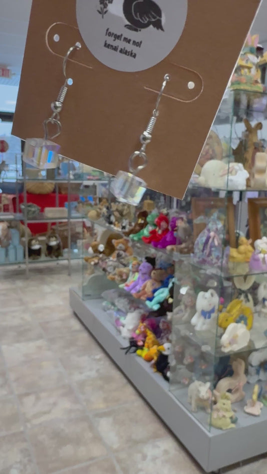 Alaska Crystal Cube Prism Earrings