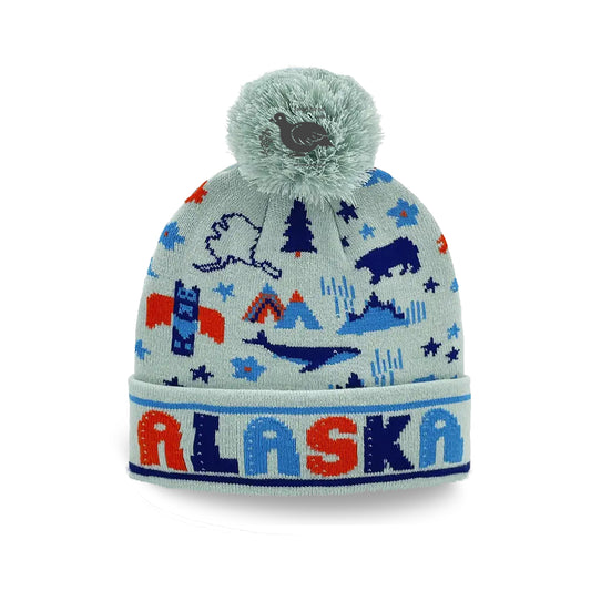 Alaska Icons Pom Beanie