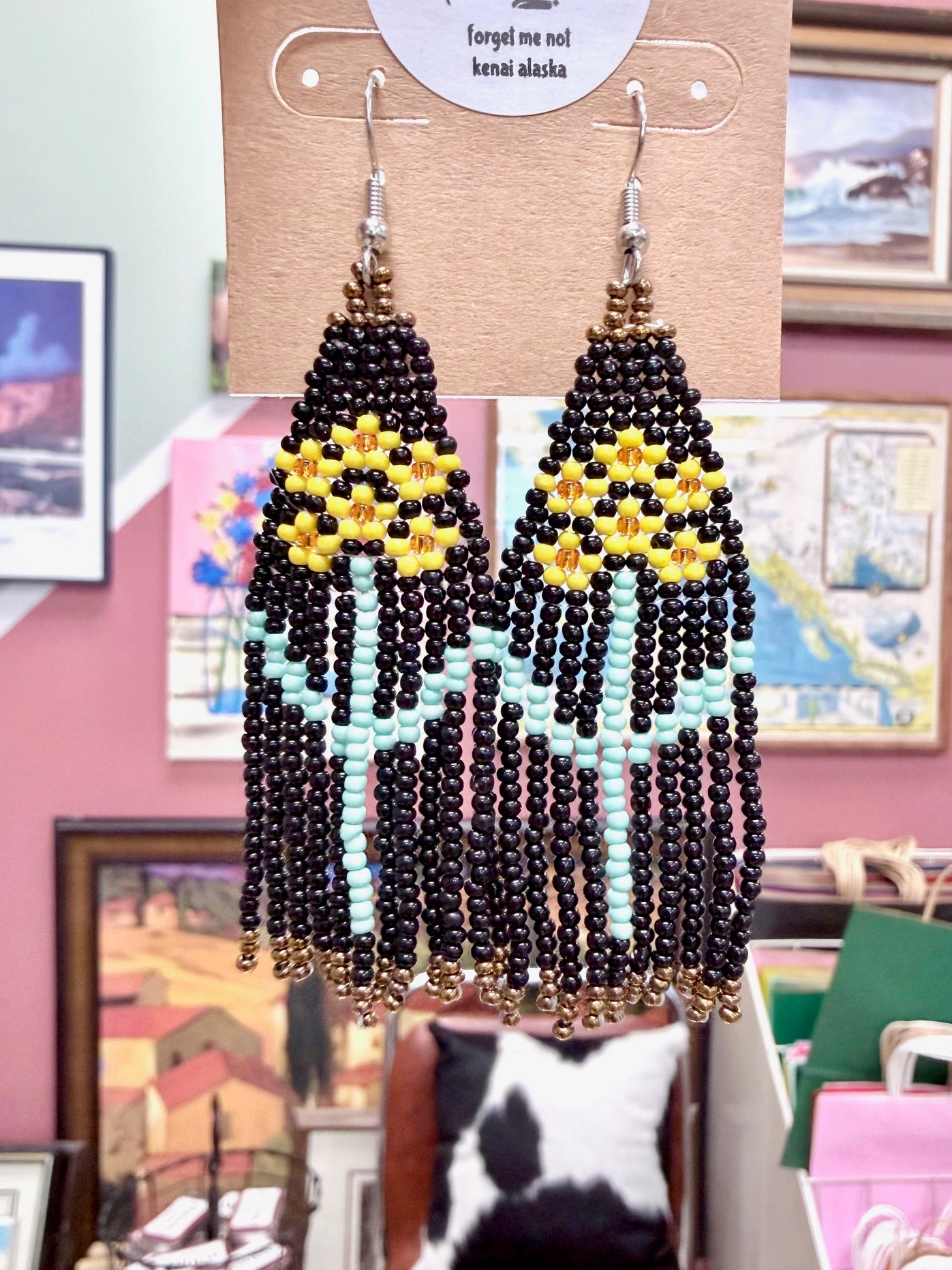 Alaska Forever Summer Alpine Arnica Bead Earrings