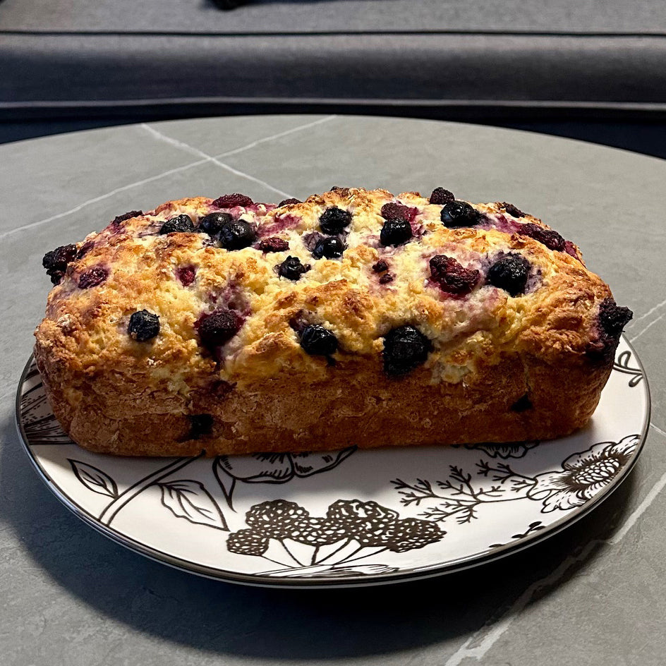 Greek Yogurt Berries Bread Loaf