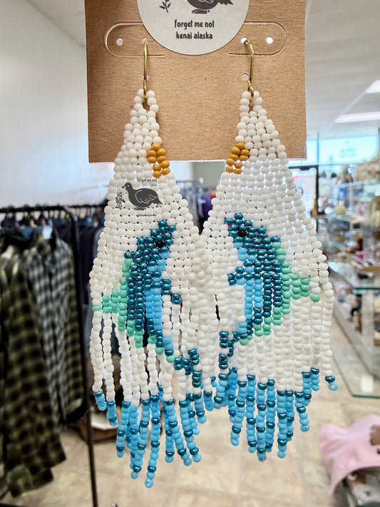 Alaska Harbor Porpoise Bead Earrings