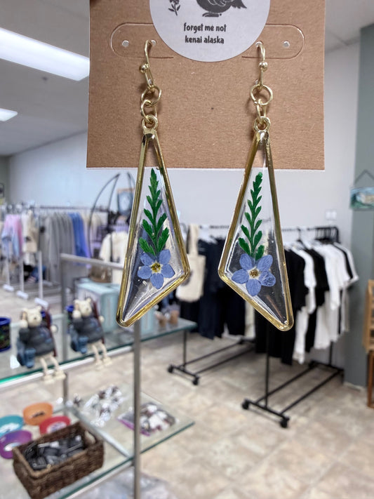 Alaska Forget Me Not Wild Flower Earrings