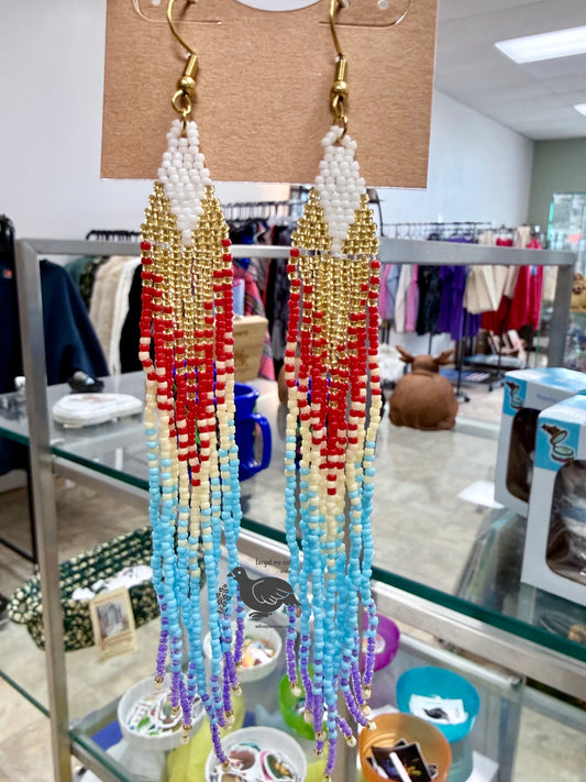 Alaska Golden Hour Sunset Bead Earrings